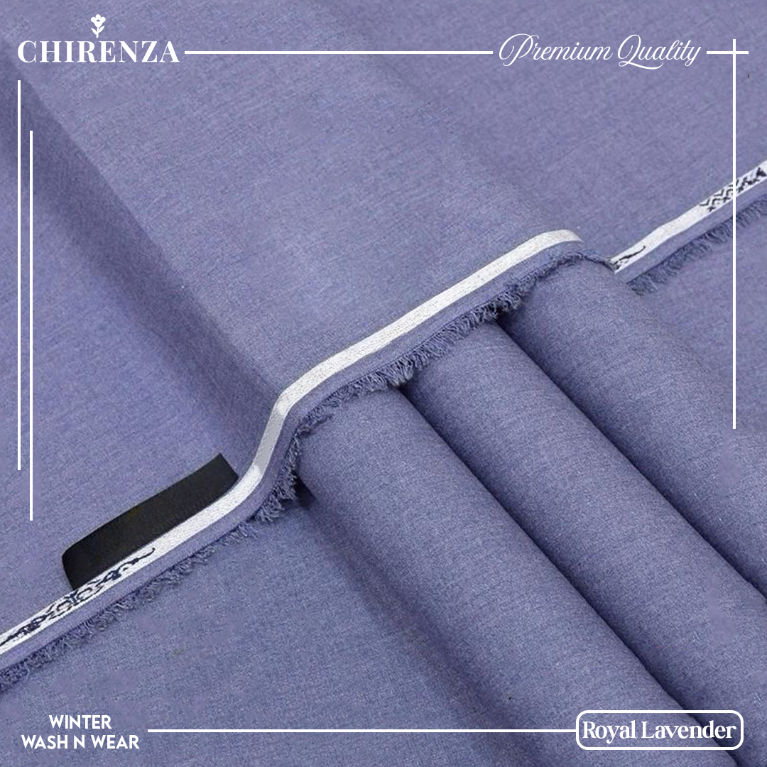 Chirenza Royal Lavender Winter Wash n Wear Unstitched Fabric