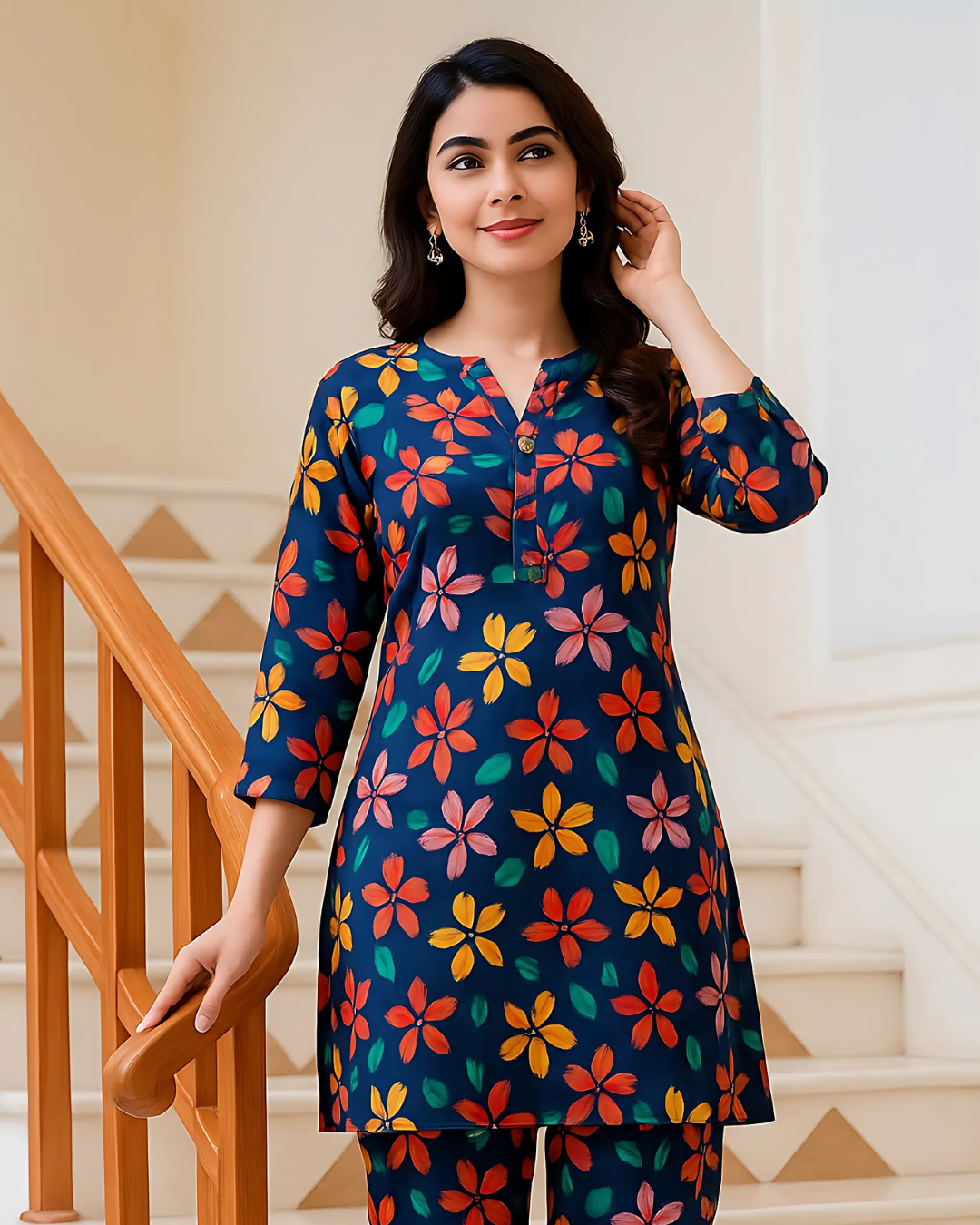 Chirenza Midnight Garden Digital Premium Khaddar 2 Piece