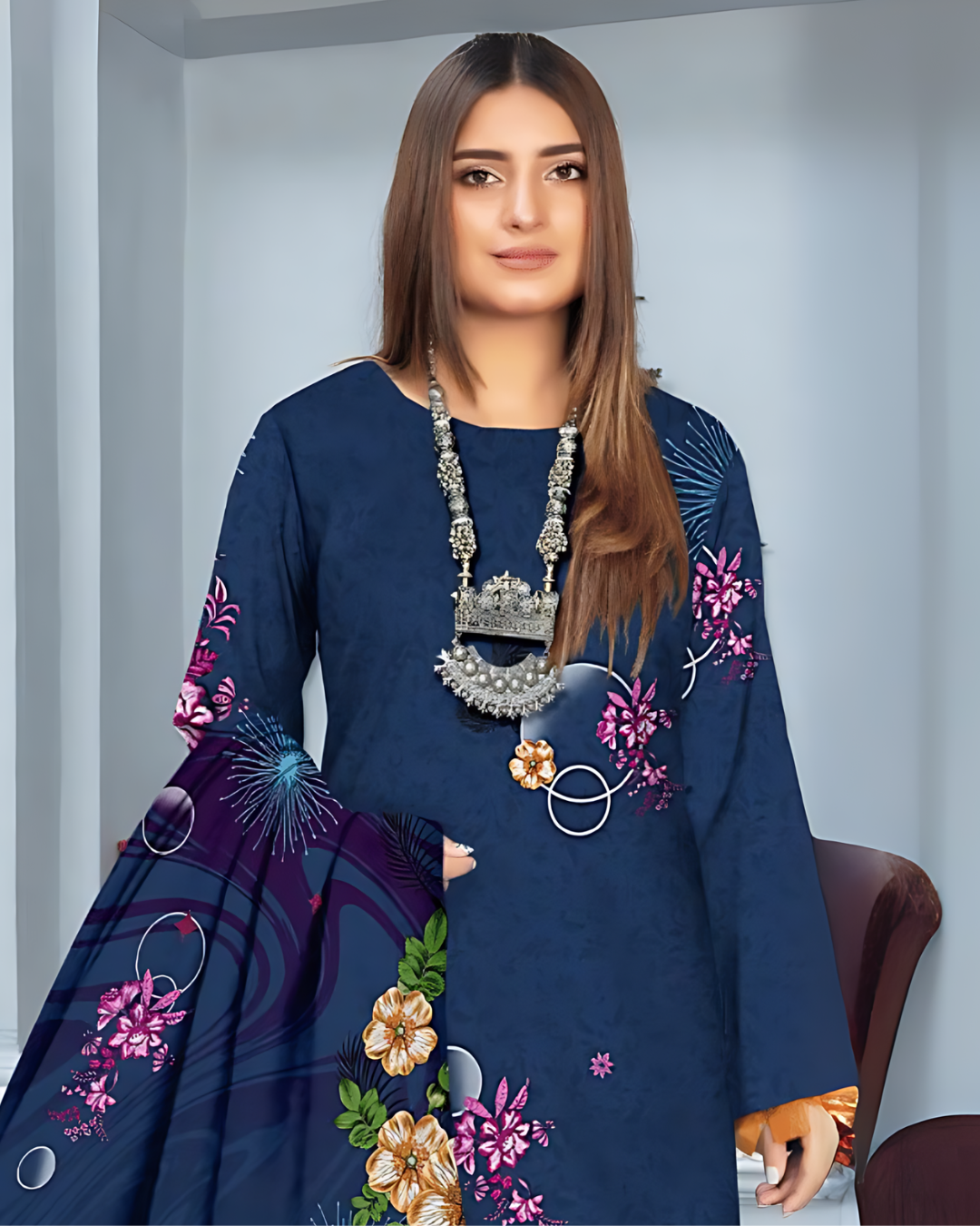 Chirenza Midnight Aura Premium Digital Khaddar 3-Piece