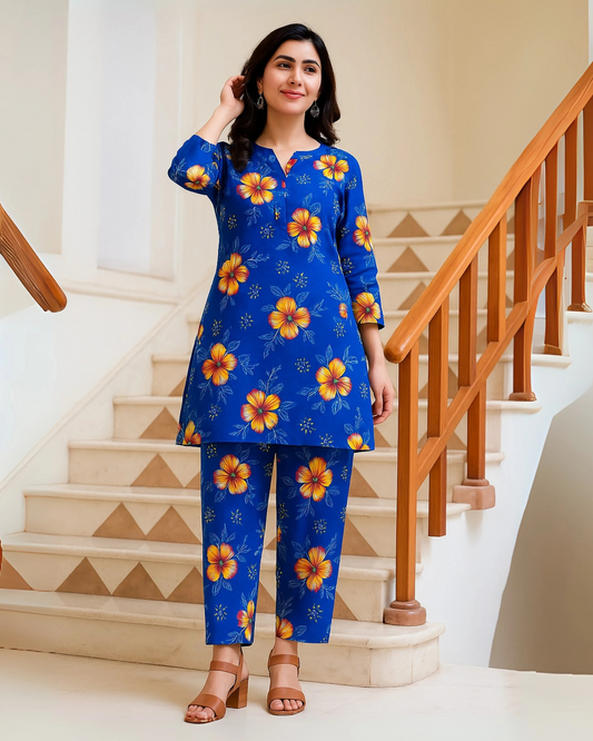 Chirenza Indigo Dream Digital Premium Khaddar 2 Piece
