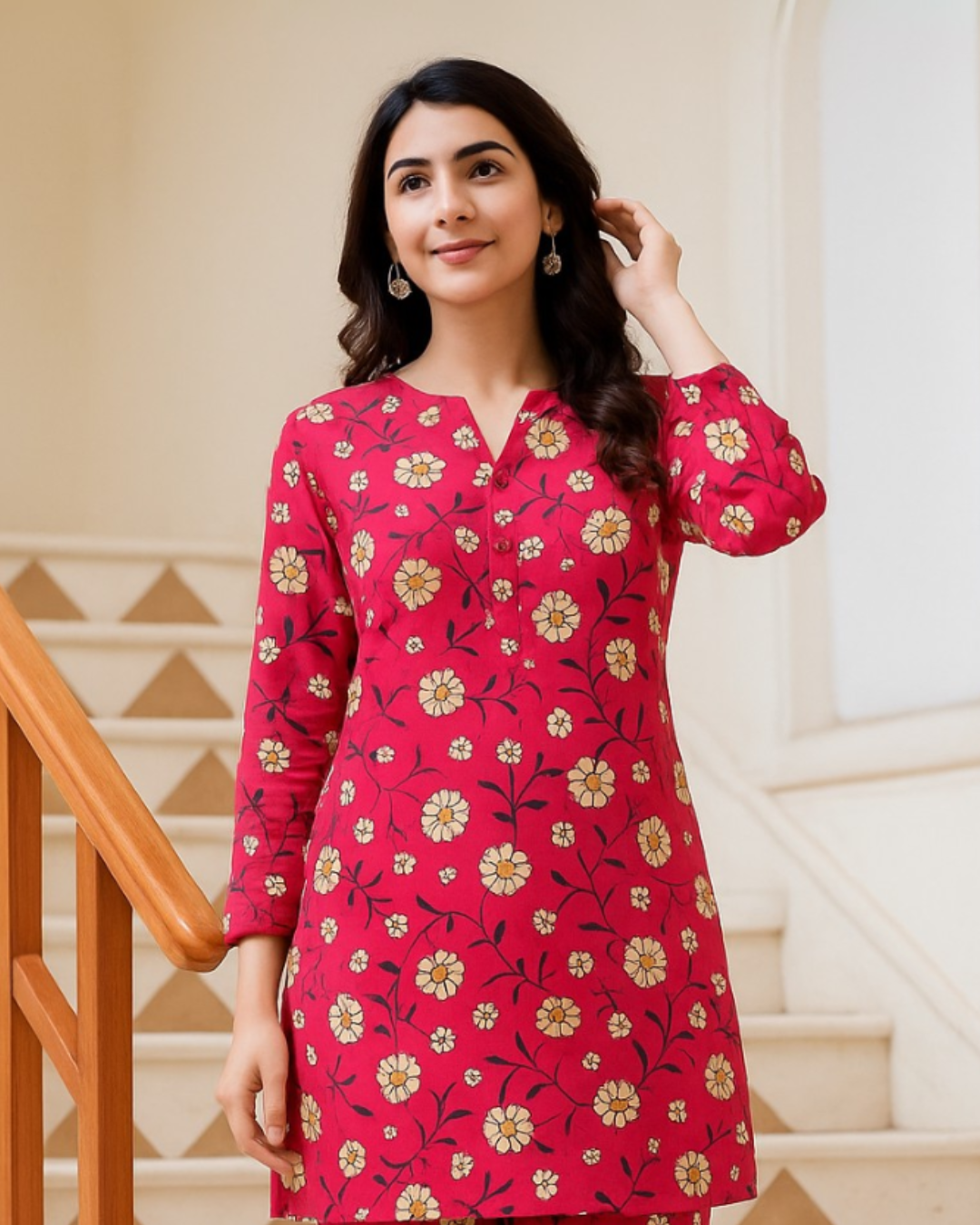 Chirenza Scarlet Serenade Digital Premium Khaddar 2 Piece