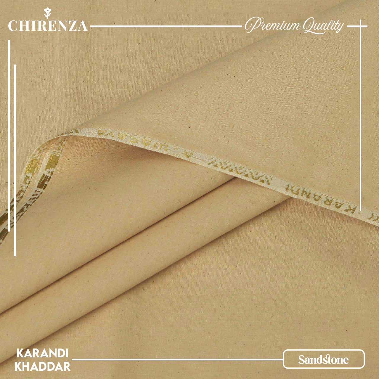 Chirenza Krandi Khaddar – Sandstone Unstitched Winter Fabric
