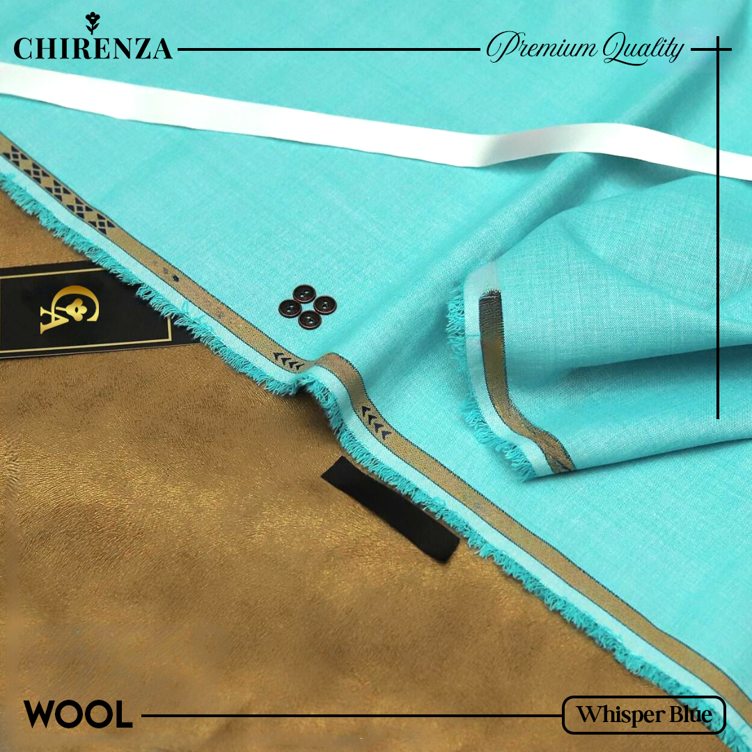 Chirenza Wool – Whisper Blue Unstitched Winter Fabric