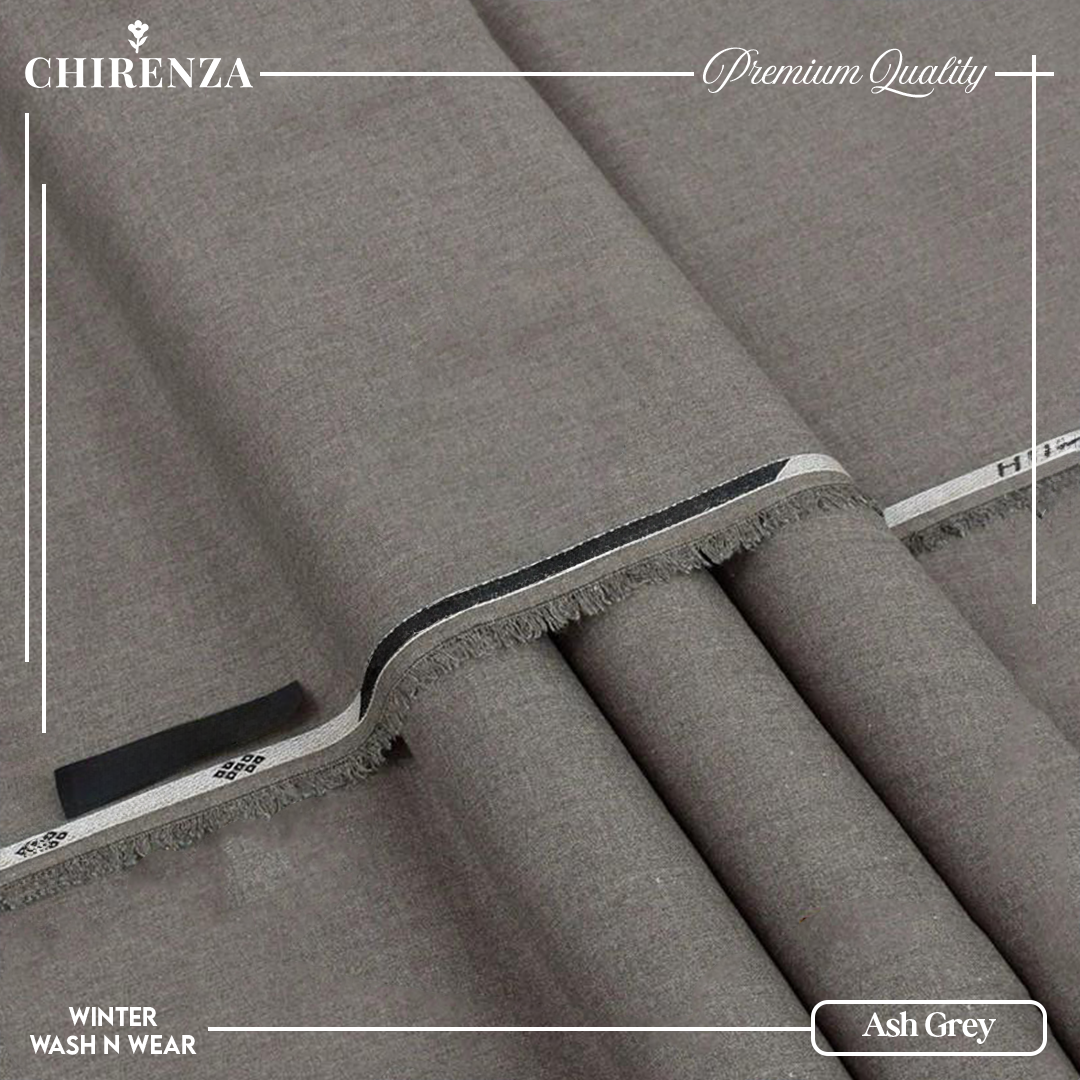 Chirenza Ash Grey Winter Wash n Wear Unstitched Fabric