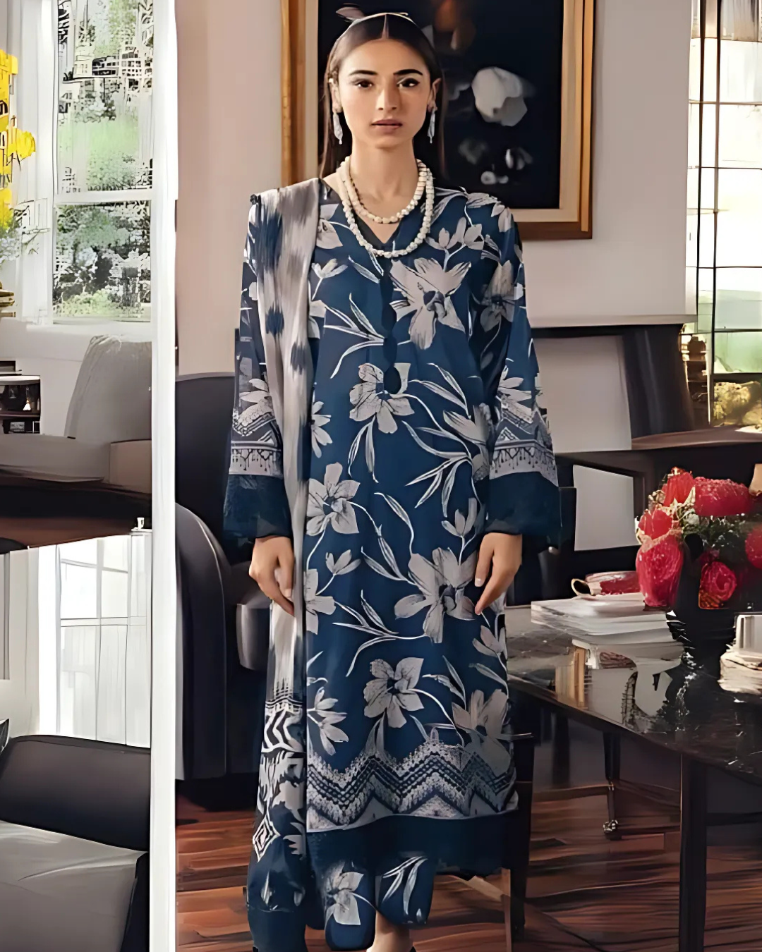 Chirenza Ocean Azure Karandi 3 Piece