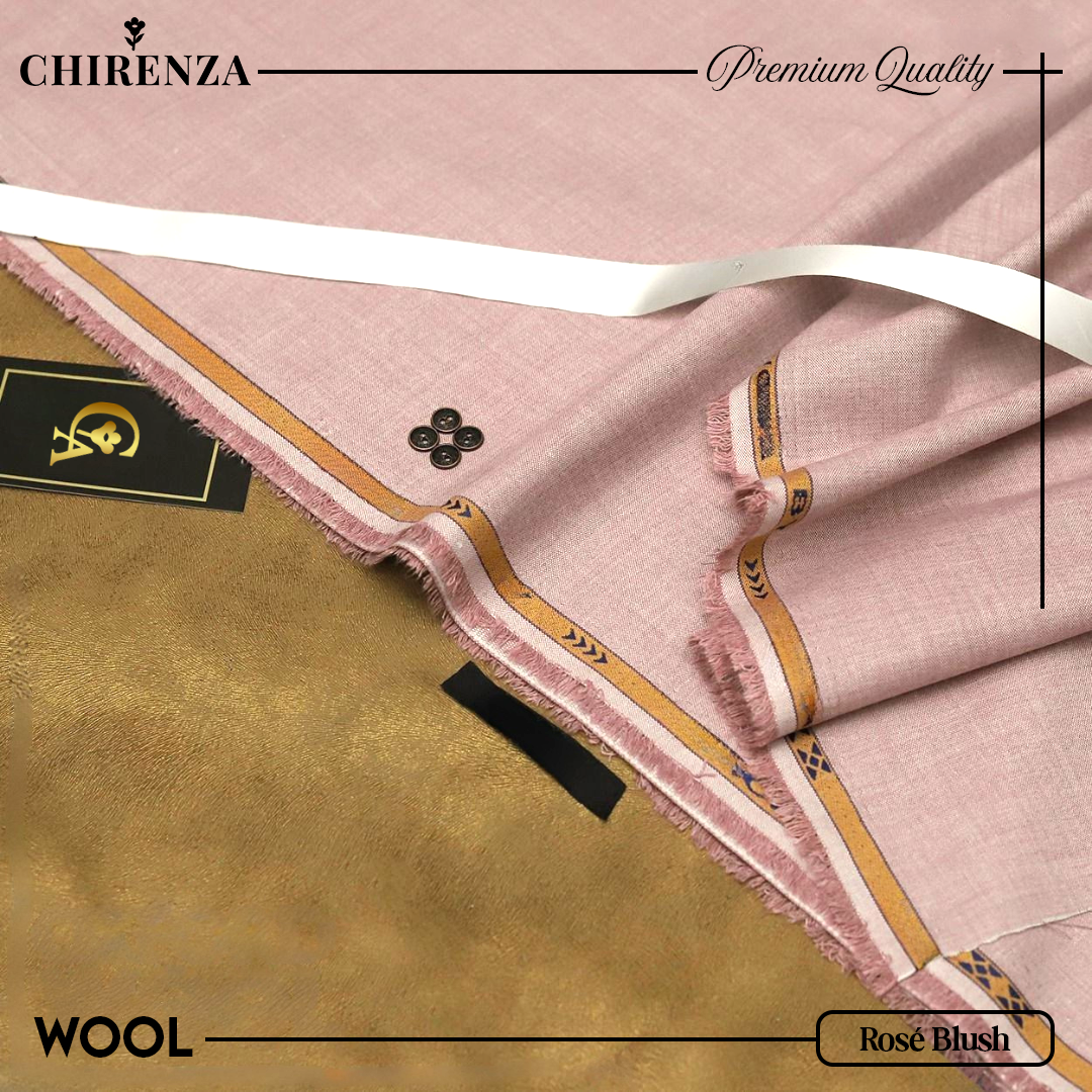 Chirenza Wool – Rosé Blush Unstitched Winter Fabric