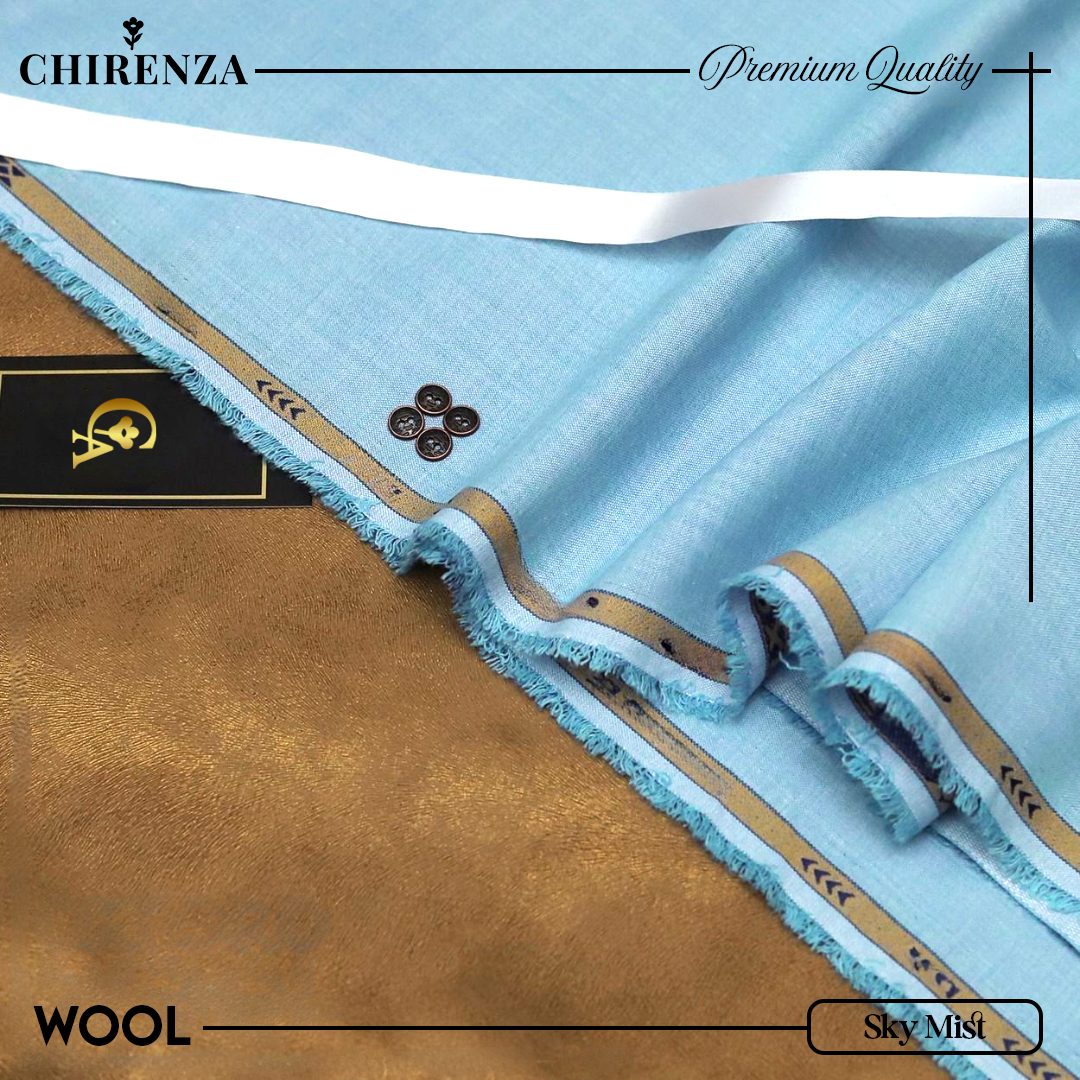 Chirenza Wool – Sky Mist Unstitched Winter Fabric
