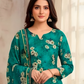 Chirenza Al Karam Digital Khaddar Suit in Vibrant Teal Floral