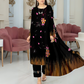 Kashish Noir Blossom Digital Premium Viscose Bana Dora 3-Piece Suit
