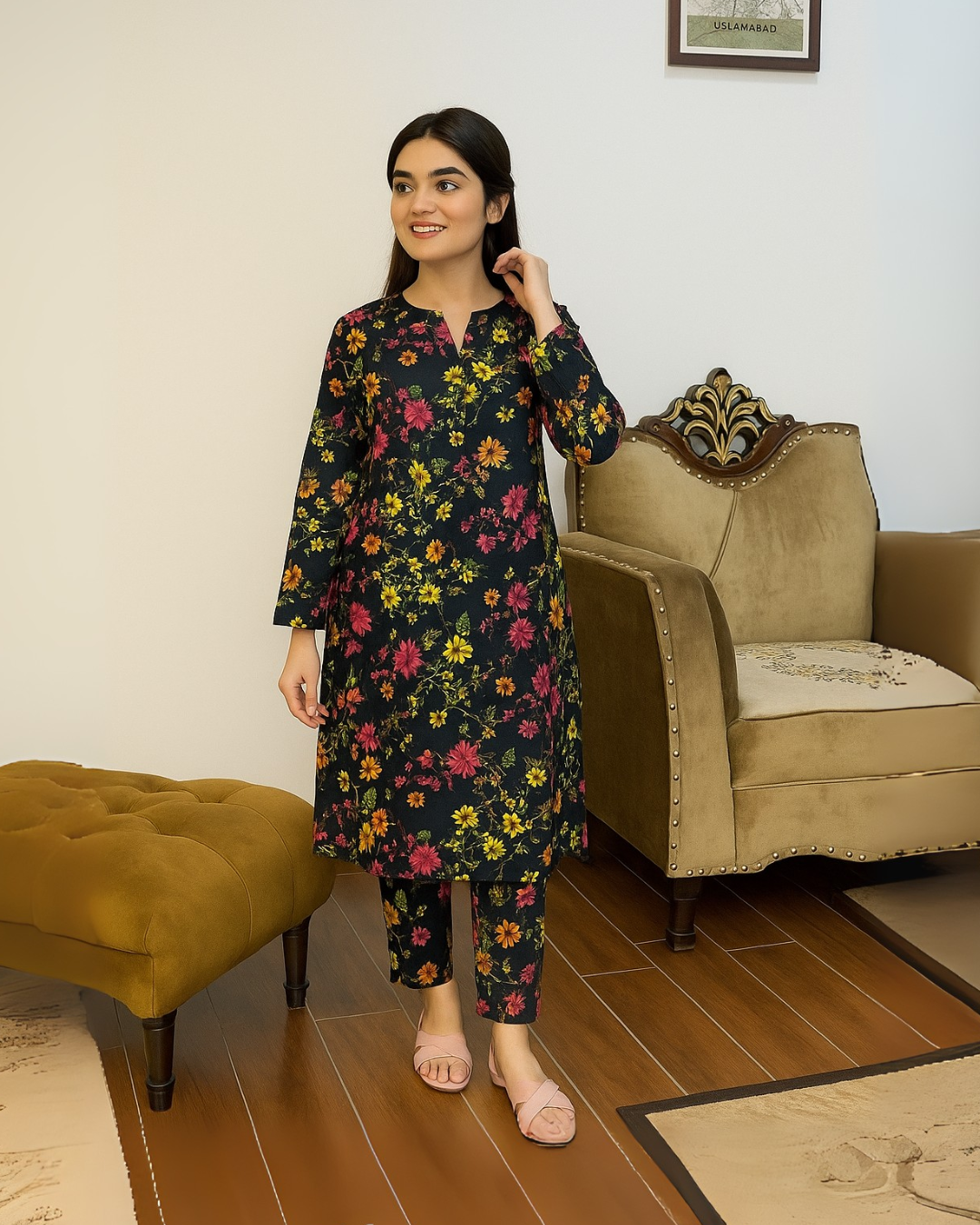 Chirenza Autumn Spice Digital Premium Khaddar 2 Piece