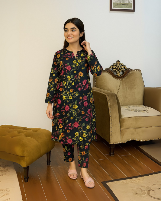Chirenza Autumn Spice Digital Premium Khaddar 2 Piece