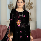 Kashish Noir Blossom Digital Premium Viscose Bana Dora 3-Piece Suit