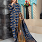 Chirenza Midnight Blossom 3 Piece Premium Digital Doria Linen Suit