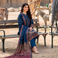 Chirenza Al Karam Digital Khaddar Suit in Indigo Blue & Rustic Red