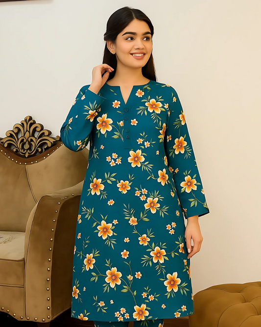 Chirenza Azure Dream Digital Premium Khaddar 2 Piece