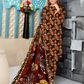 Chirenza Amber Rust 3 Piece Premium Digital Doria Linen Suit