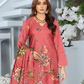 Chirenza Rose Pink Premium Digital Khaddar 3-Piece
