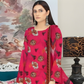 Chirenza Premium Hot Pink Floral Viscose Suit 3 Piece Embroidered Set
