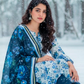 Chirenza Al Karam Digital Khaddar Suit in Blue White Floral