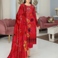 Kashish Crimson Elegance Digital Premium Viscose Bana Dora 3-Piece Suit