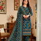 Chirenza Al Karam Digital Khaddar Suit in Navy Blue