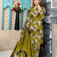 Chirenza Olive Blossom 3 Piece Premium Digital Doria Linen Suit