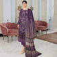 Chirenza Premium Deep Purple Digital Print Viscose Suit