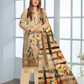 Chirenza Beige Premium Digital Khaddar 3-Piece