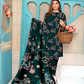 Chirenza Emerald Bloom 3 Piece Premium Digital Doria Linen Suit