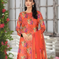 SAYA Scarlet Bloom Digital Premium Viscose Linen 3-Piece Suit