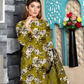 Chirenza Olive Blossom 3 Piece Premium Digital Doria Linen Suit