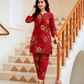 Chirenza Crimson Bloom Digital Premium Khaddar 2 Piece