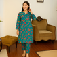 Chirenza Turquoise Blossom Digital Premium Khaddar 2 piece