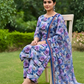 Chirenza Al Karam Digital Khaddar Suit in Serene Blue & Purple Floral