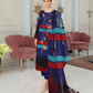 Kashish Midnight Stripes Digital Premium Viscose Bana Dora 3-Piece Suit
