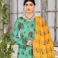 SAYA Olive Bloom Digital Premium Viscose Linen 3-Piece Suit