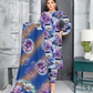 Chirenza Royal Bloom 3 Piece Premium Digital Doria Linen Suit