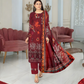 Chirenza Premium Deep Maroon Floral Viscose Suit 3 Piece Embroidered Set