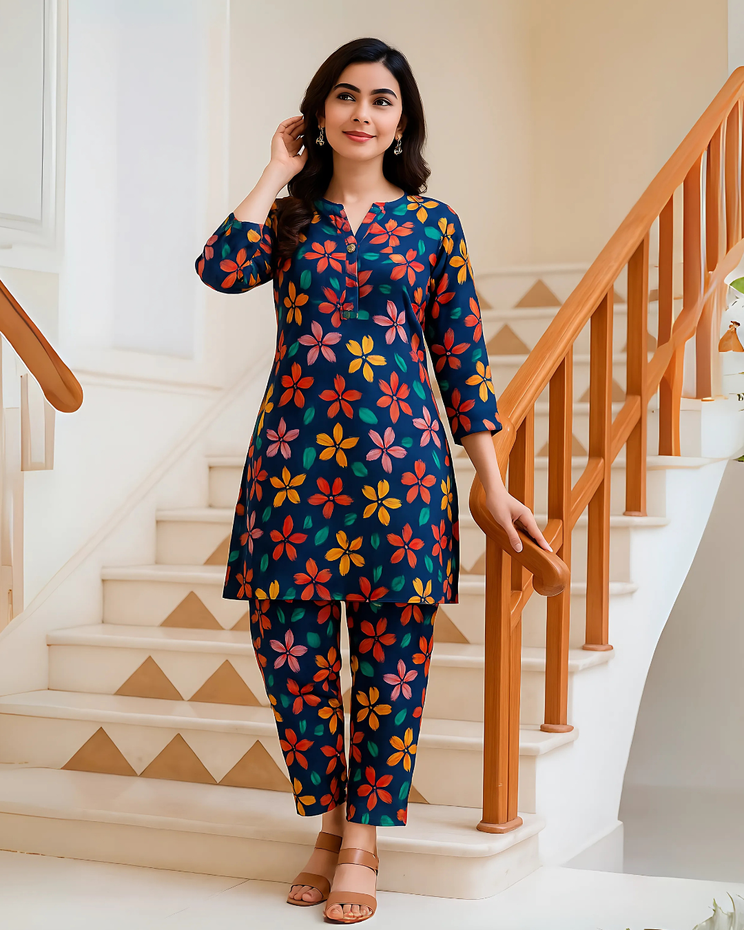 Chirenza Midnight Garden Digital Premium Khaddar 2 Piece